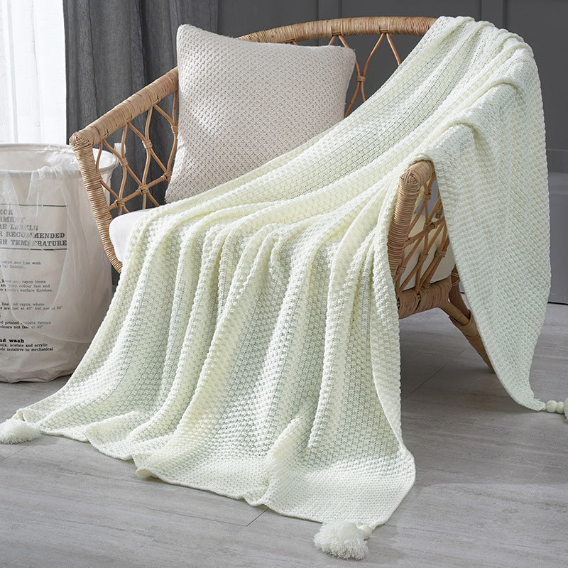 Ladies Elegant Waffle Structure Blanket Stornfield