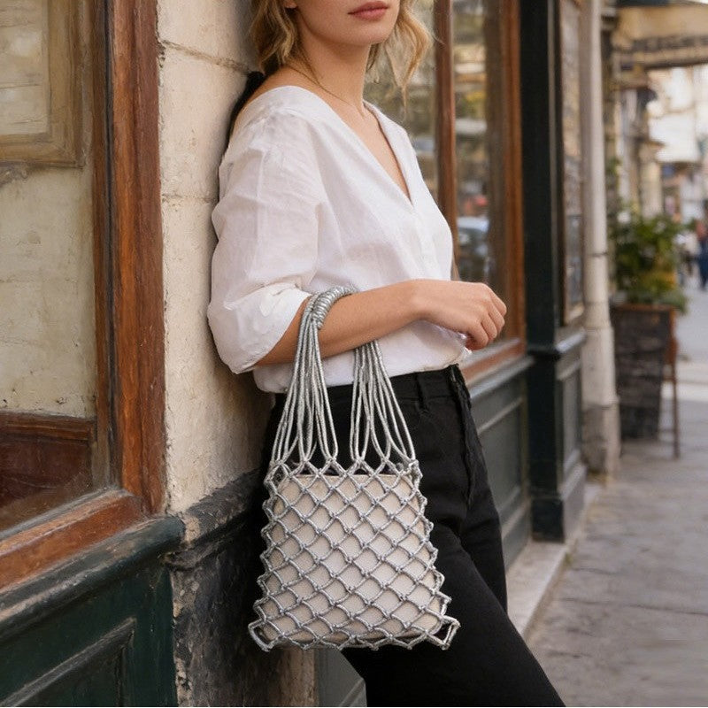 Elegant mesh tote bag with sturdy handles Stornfield