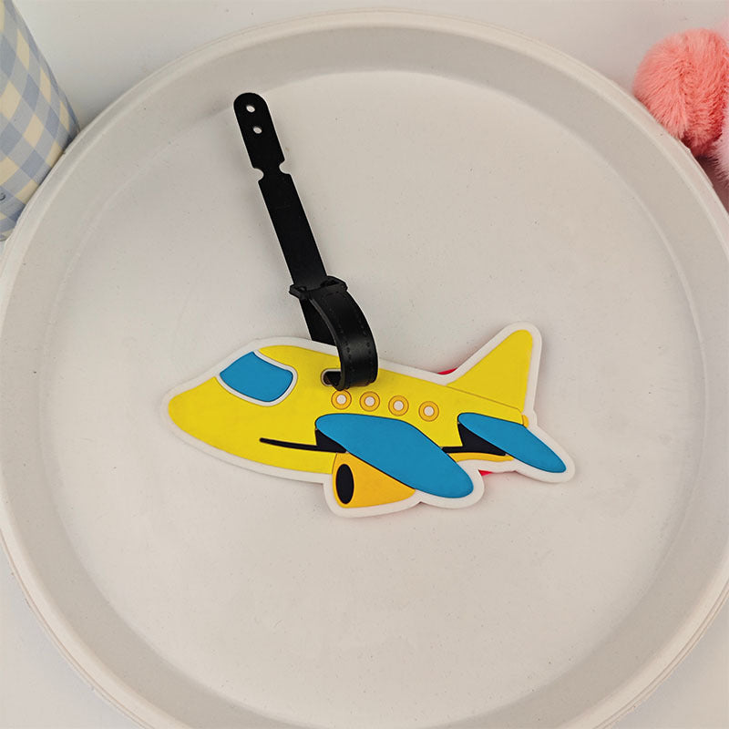 playful silicone airplane luggage tag with adjustable buckle strap Stornfield