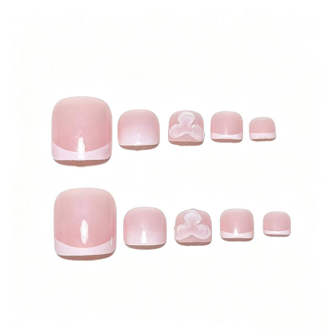 Decorative Press-On Nail Art Tips with Bow Design Stornfield