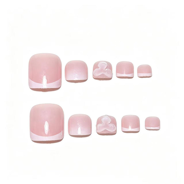 Decorative Press-On Nail Art Tips with Bow Design Stornfield