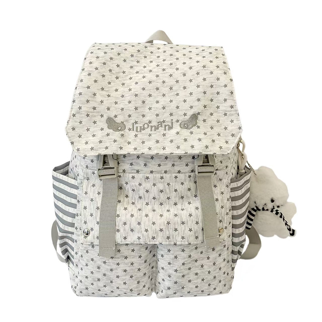 Star-Patterned Multi-Pocket Backpack Stornfield
