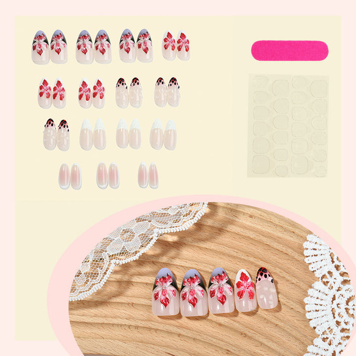 Nail art set with floral and elegant accents Stornfield