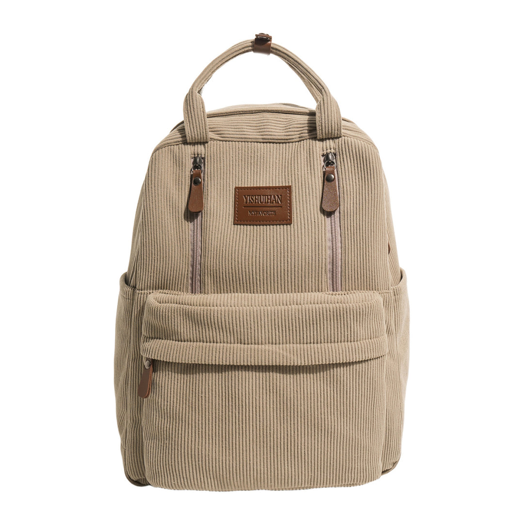 Corduroy Textured School Backpack Stornfield