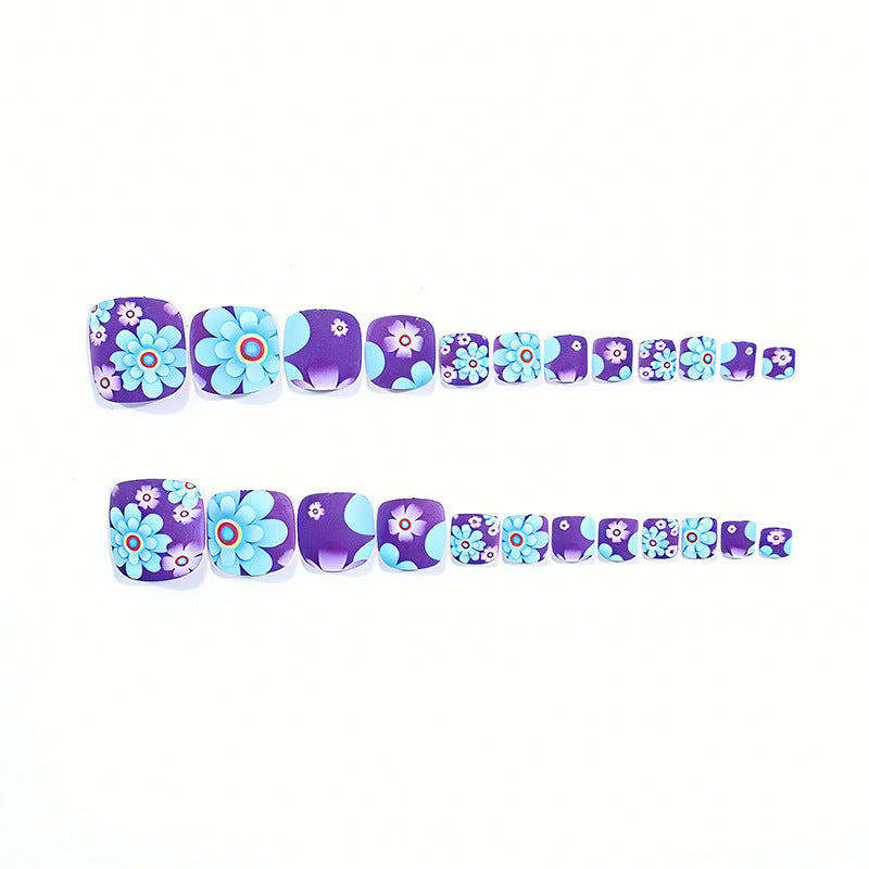 Floral Design Pedicure Nail Art Enhancements Stornfield