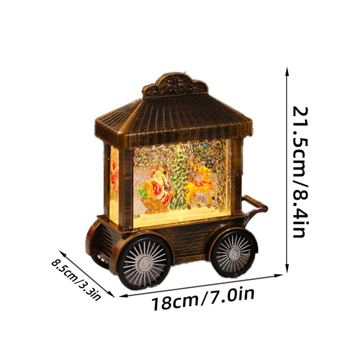 Decorative light lantern with snow globe Stornfield