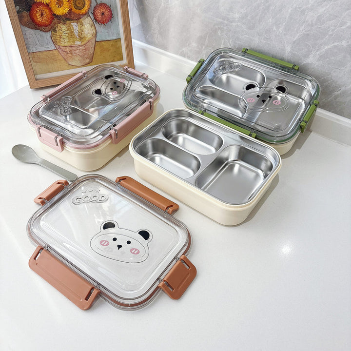 Fun-Shaped Multi-Section Stainless Steel Lunch Box