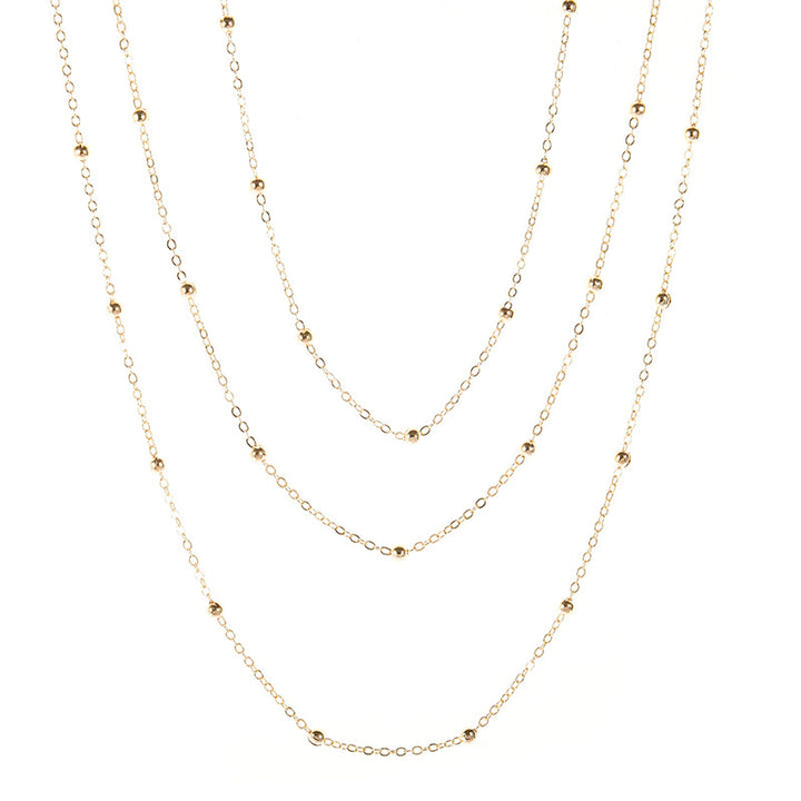 Elegant Layered Beaded Chain Necklace Stornfield