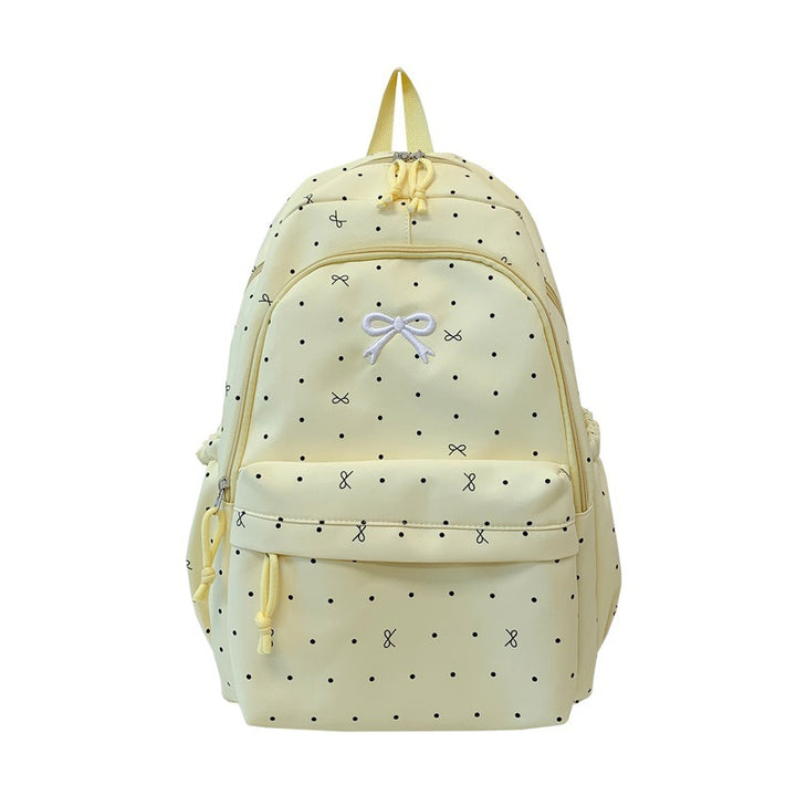 Polka Dot Design Backpack with Multi-Pocket Features Stornfield