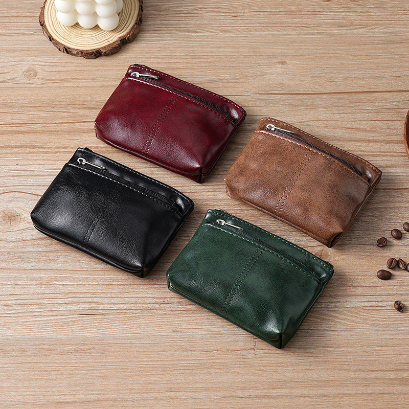 Compact Zippered Coin Pouch