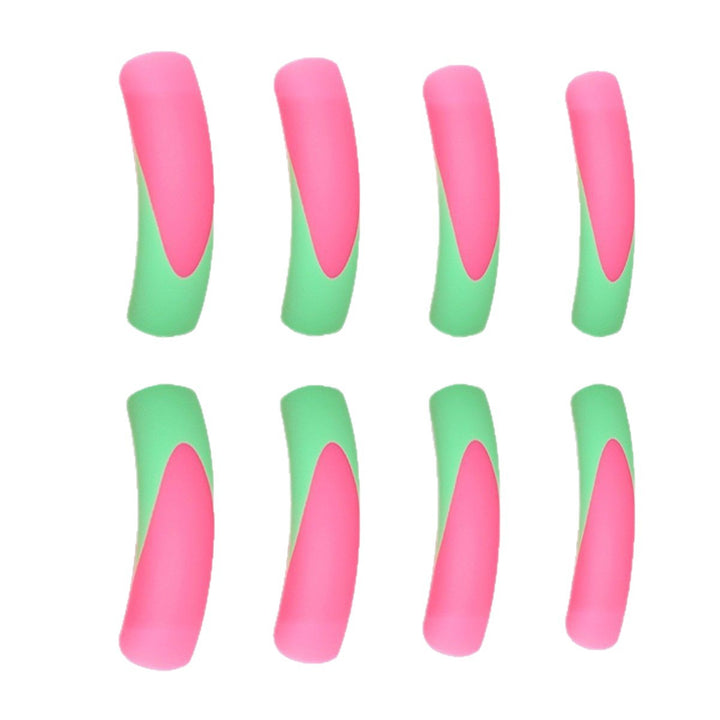 Stylish Long Press-On Nails with Artistic Ombre Design Stornfield