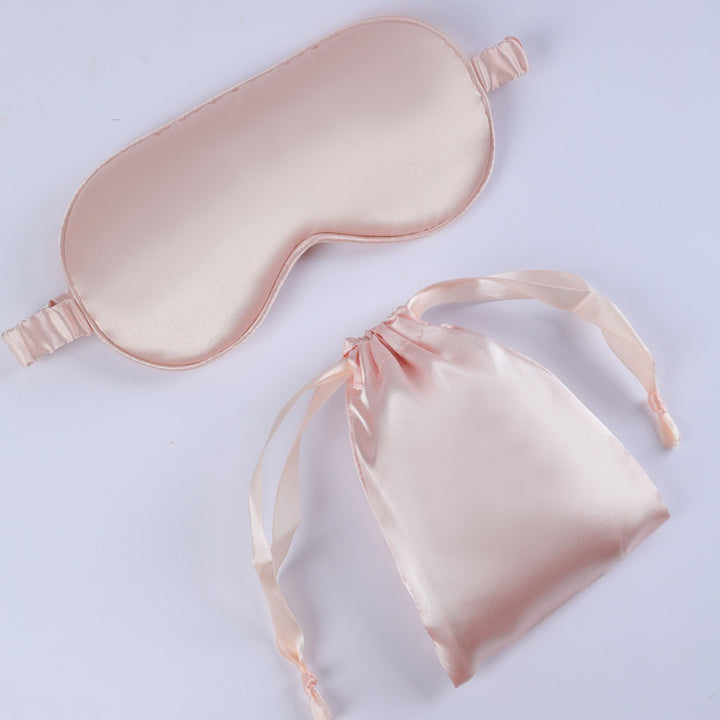 Women's nano silk sleep mask with padded eye area, adjustable elastic band, and storage pouch Stornfield