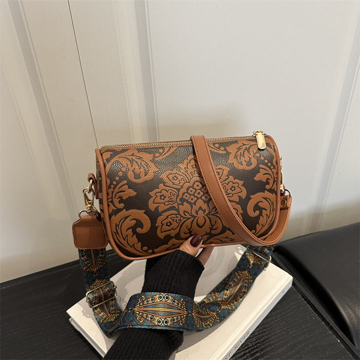 Vintage Floral Pattern Crossbody Handbag