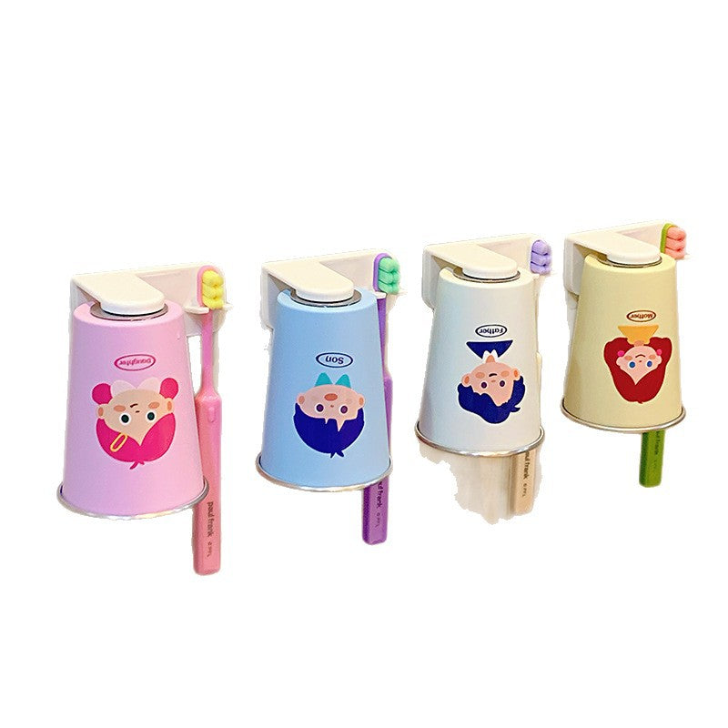 Wall-mounted toothbrush holder with funny cartoon design Stornfield