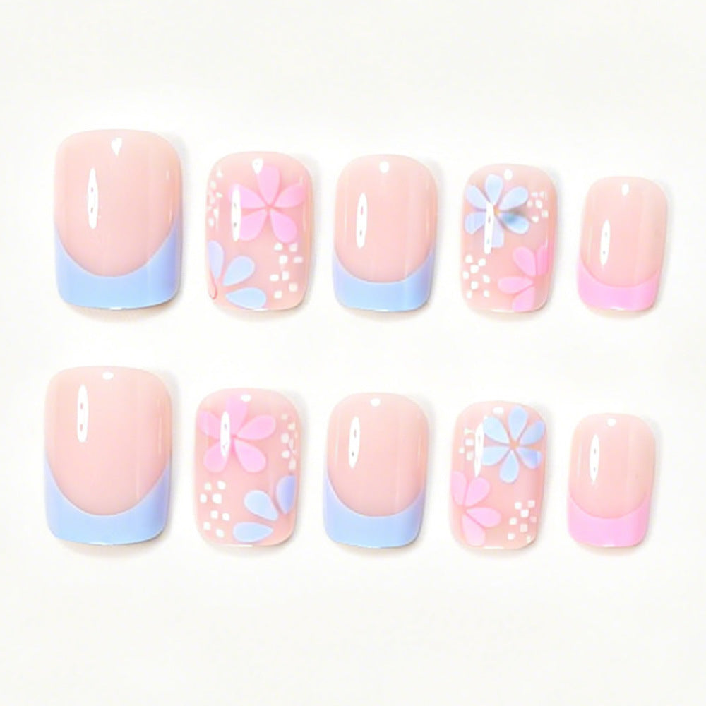 Artistic Floral Press-On Nail Tips Stornfield