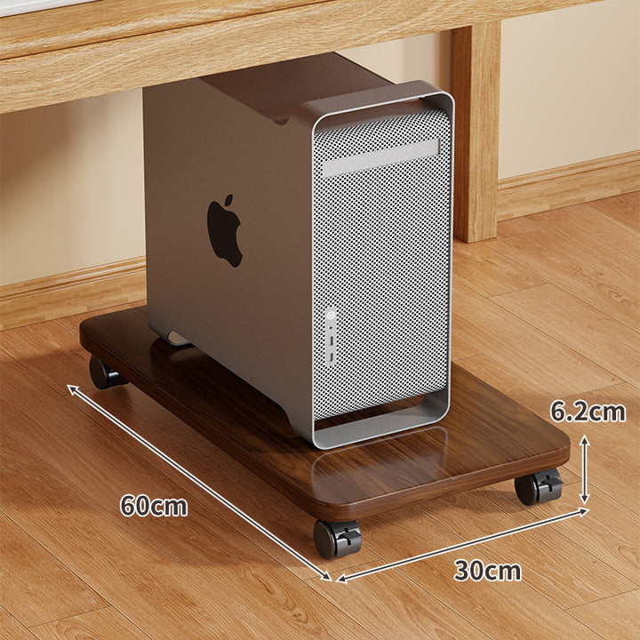 Rolling Desktop CPU Tower Stand with Swivel Casters and Anti-Slip Platform