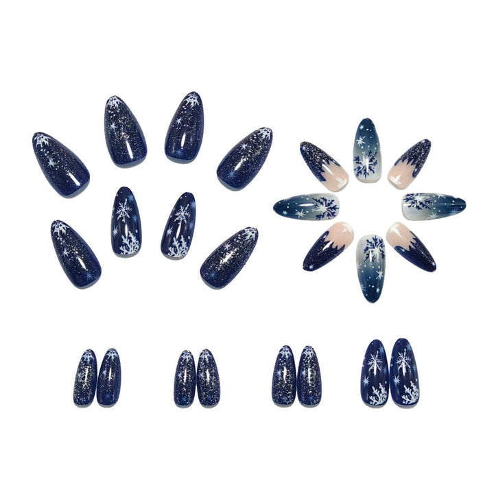 Artificial Nails In Elegant Winter Design Stornfield