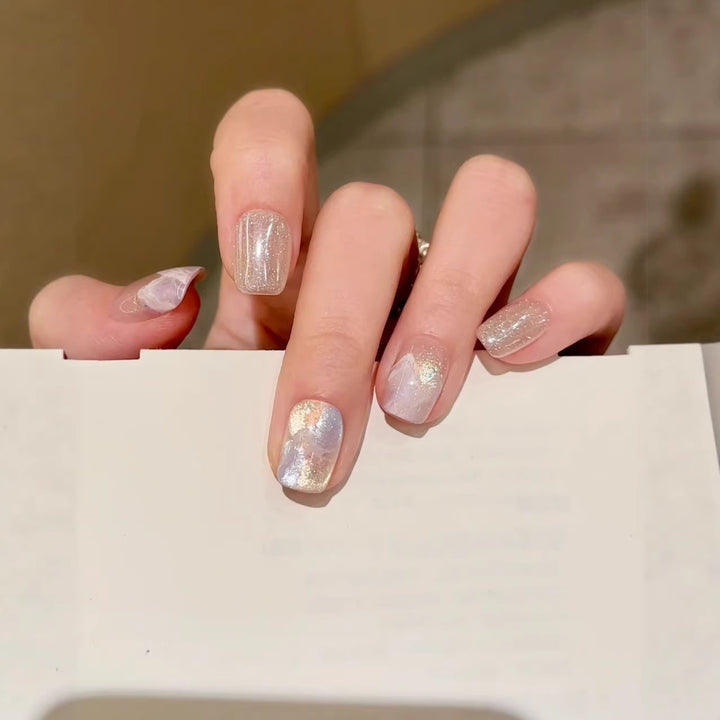 Decorative Glitter Press-On Nail Set