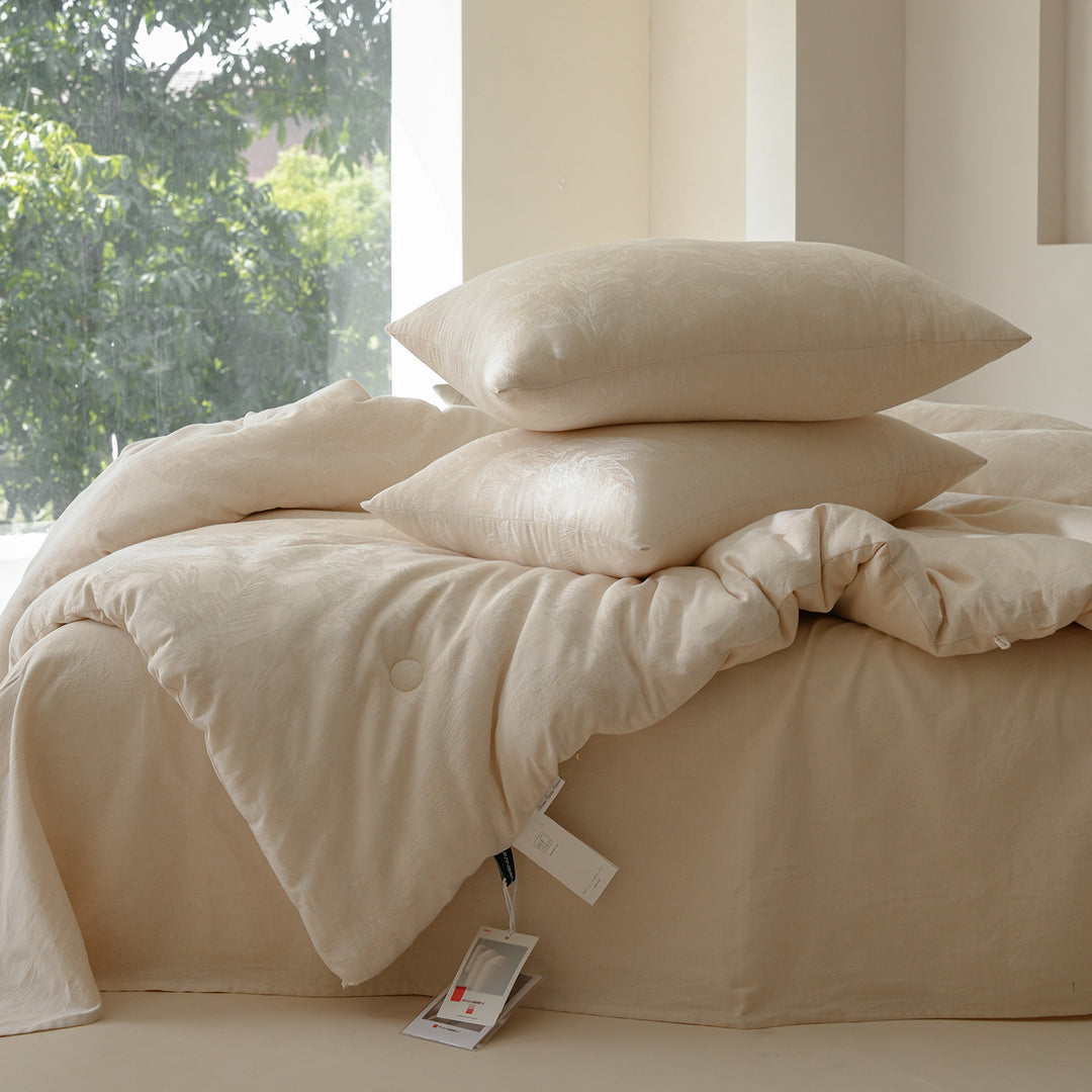 Luxury Jacquard Button-Tufted Duvet Comforter Set