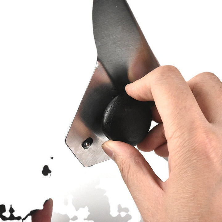 large stainless steel flat spatula pancake turner with ergonomic molded handle Stornfield