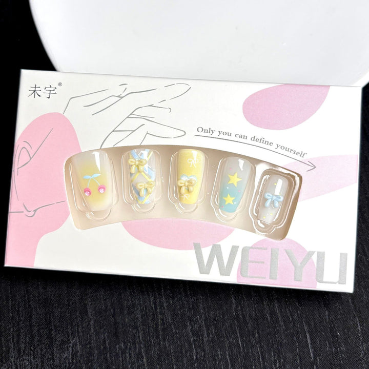 Whimsical Press-On Nail Art