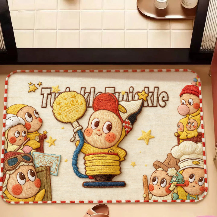 Cartoon-Themed Memory Foam Bath Mat