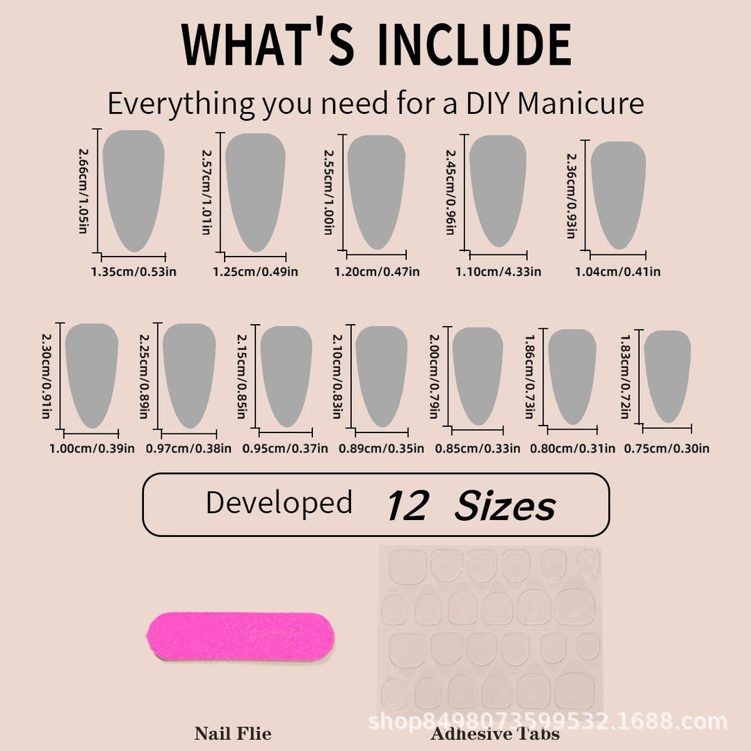 Elegant artificial nail set with classic French tips Stornfield