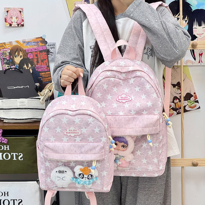 Transparent Window Star-Print Backpack Stornfield
