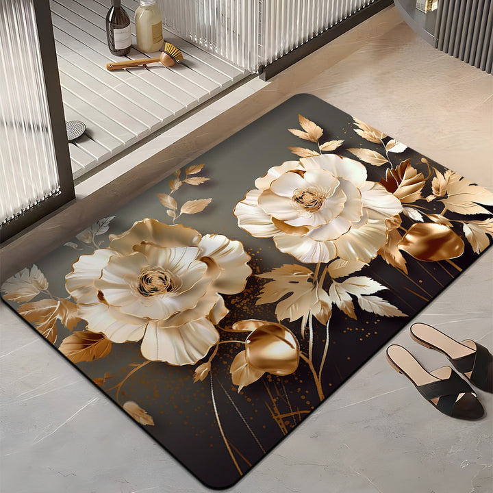 Floral Design Bath Mat Stornfield