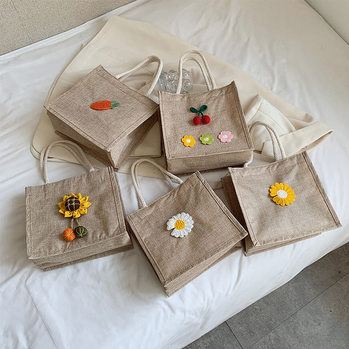 Decorative Floral Accent Handbag