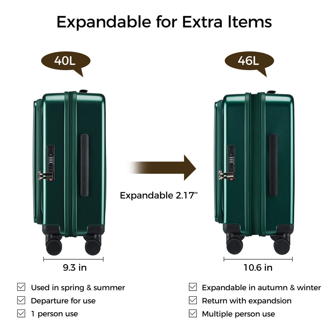 Unisex Durable Anti-Theft Hardshell Carry-On Suitcase Stornfield
