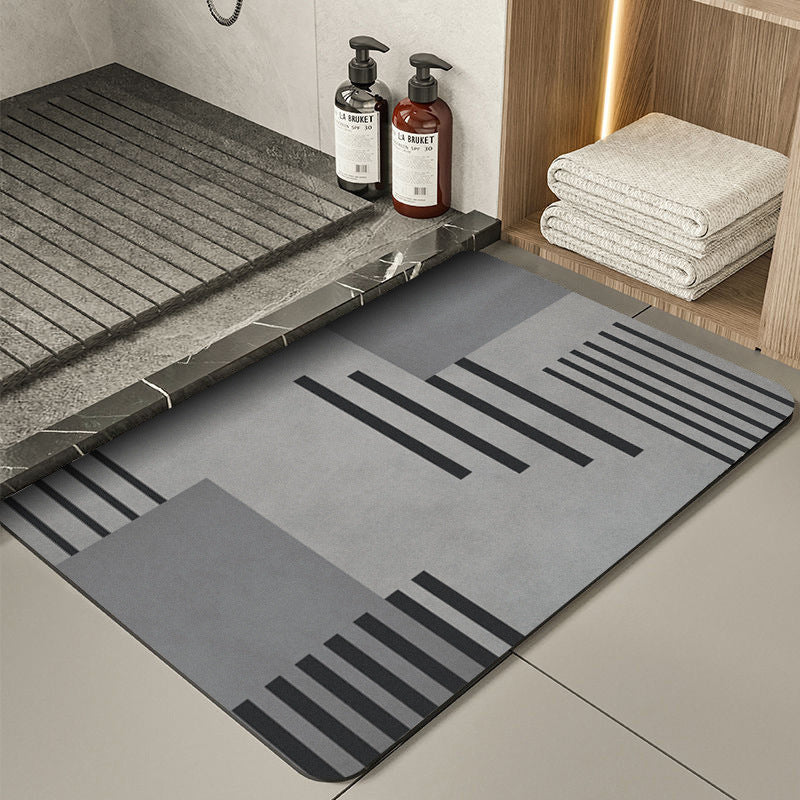 Modern Geometric Bath Mat Stornfield
