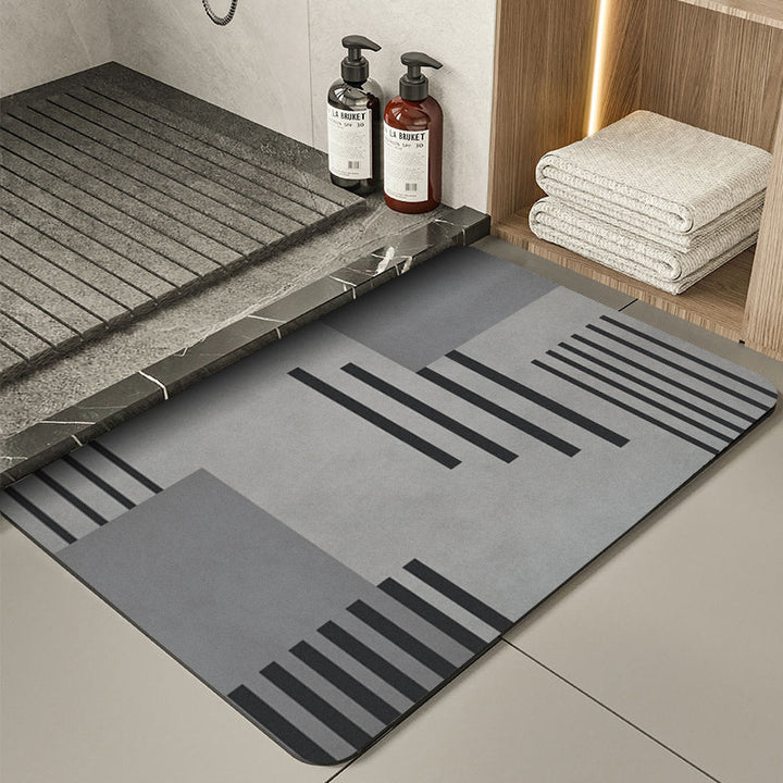 Modern Geometric Bath Mat Stornfield