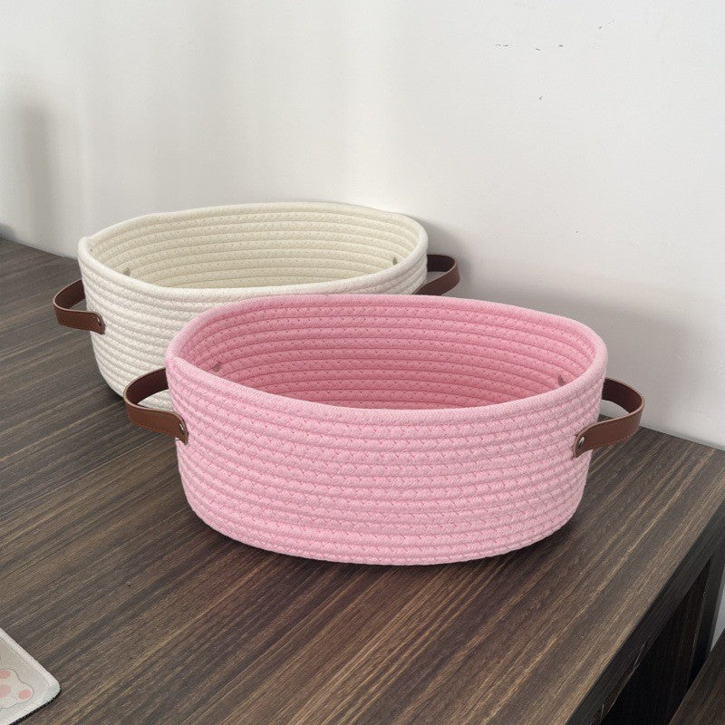 Women Gift Basket made of braided material Stornfield