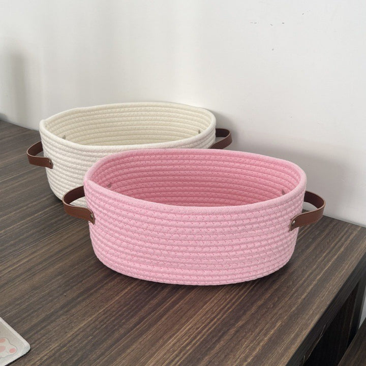 Women Gift Basket made of braided material Stornfield