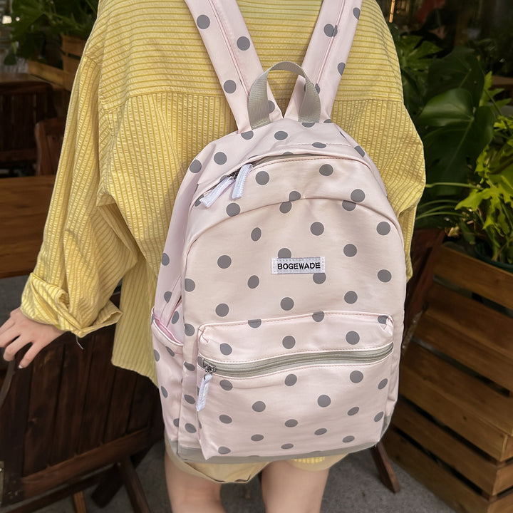 Casual Dot-Printed Backpack Stornfield