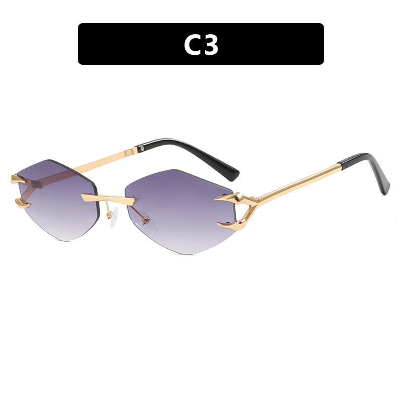 Women's geometric designer sunglasses with outstanding metal frame Stornfield