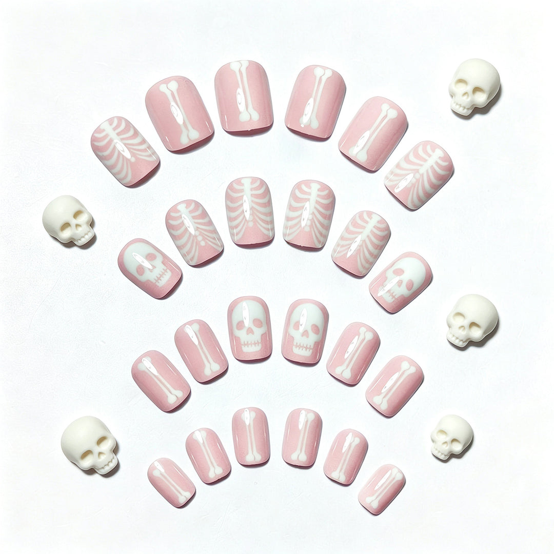 Creative artificial nails with bone motif Stornfield