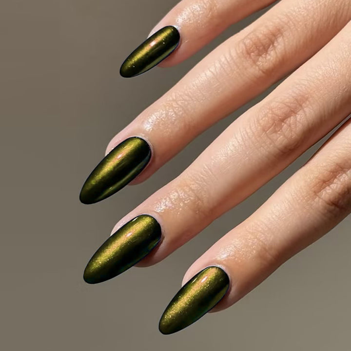 Premium Glossy Almond-Shaped Press-On Nails Stornfield