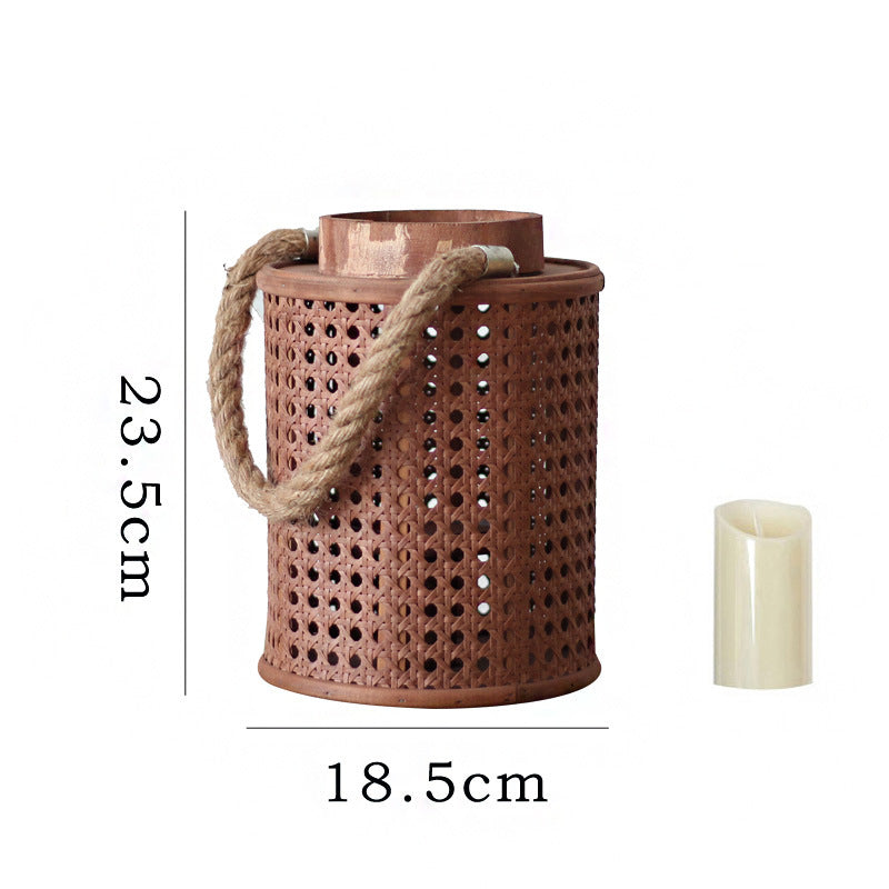 Decorative lantern holder made of natural material Stornfield