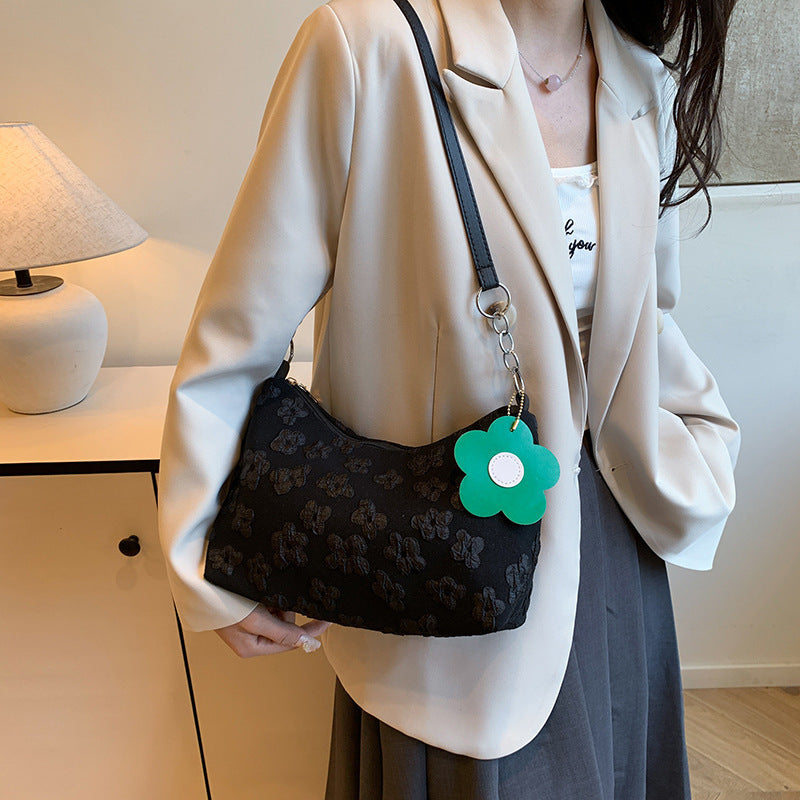 WoStylish Hobo Handbag with Floral Charm Stornfield