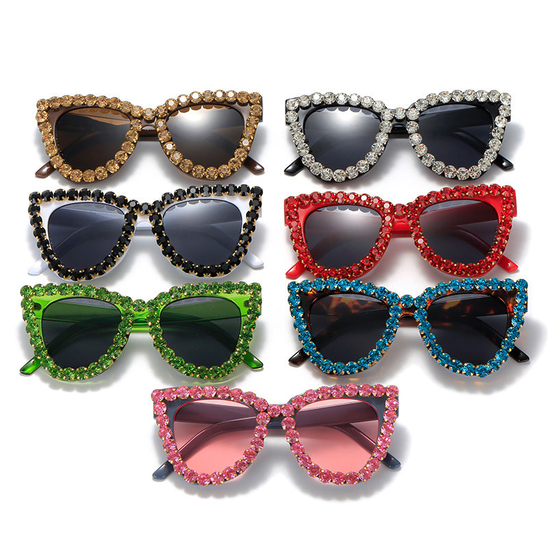Women’s extravagant oversized sunglasses with crystal embellishments Stornfield