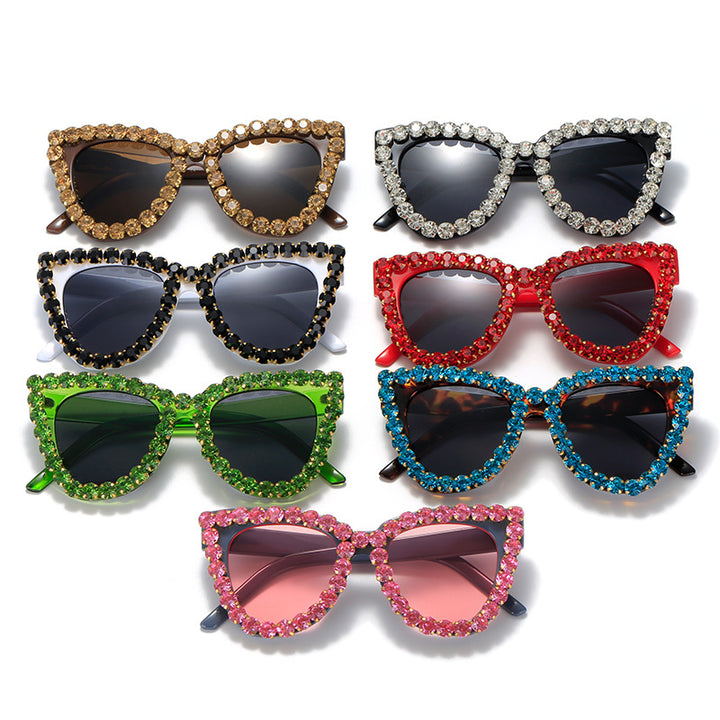 Women’s extravagant oversized sunglasses with crystal embellishments Stornfield
