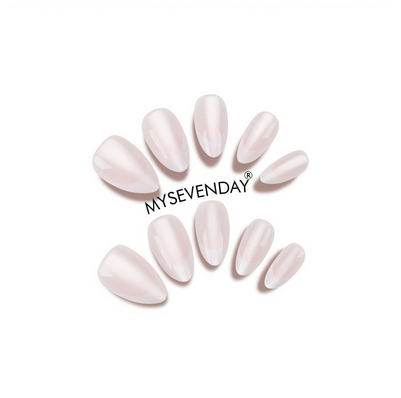 Elegant French Tip Press-On Nail Art Stornfield