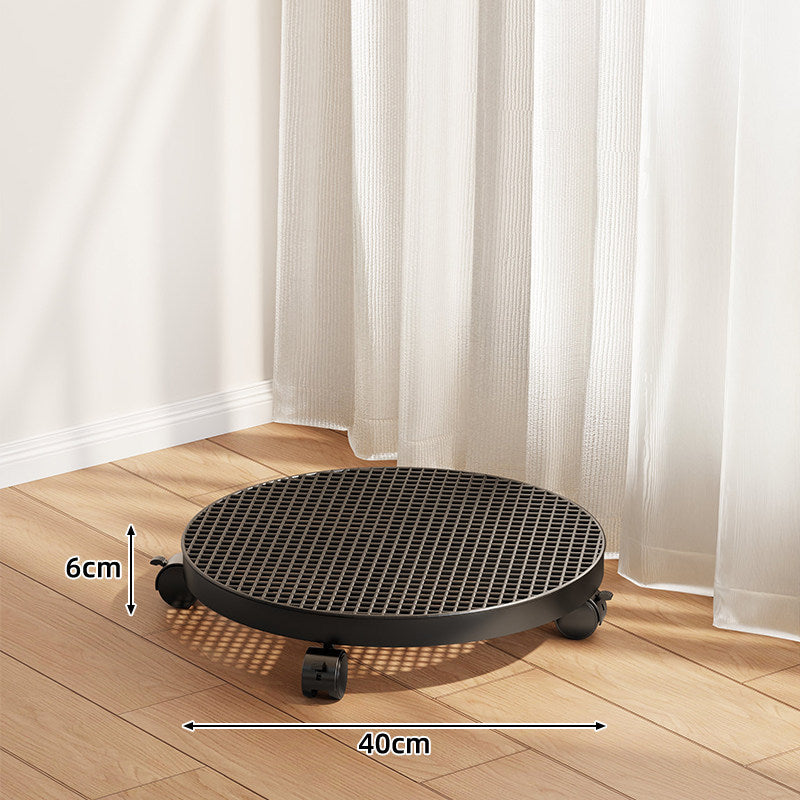 Low-Profile Round Plant Pot Dolly with 360° Swivel Casters