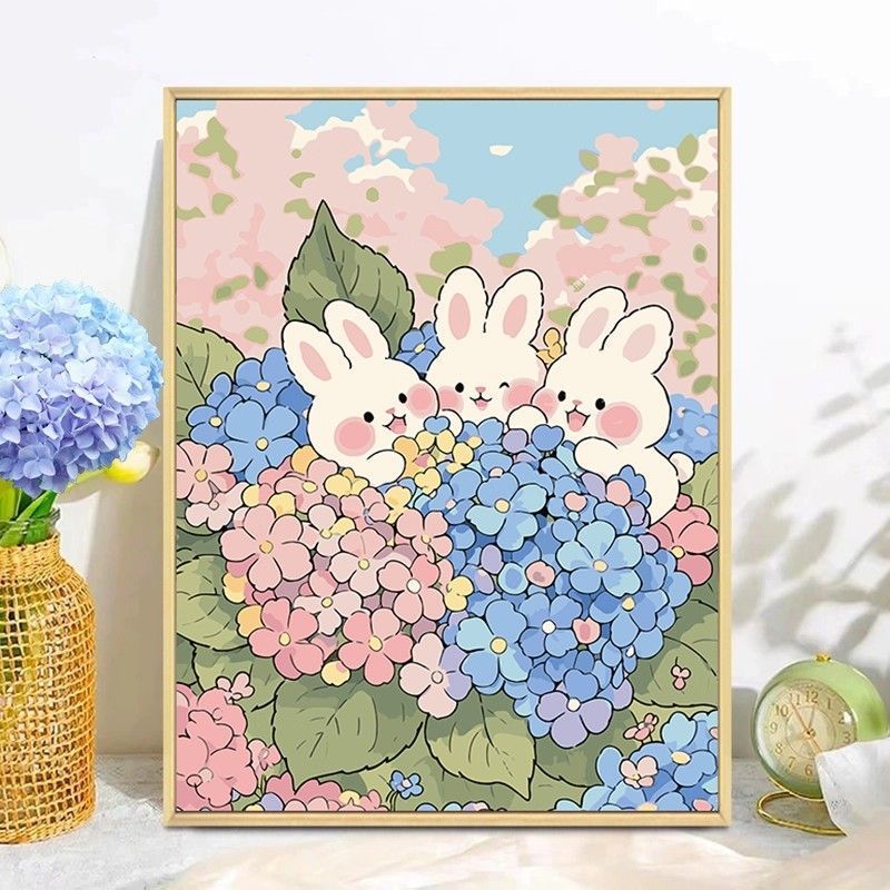 Playful Bunny Themed Wall Art Stornfield