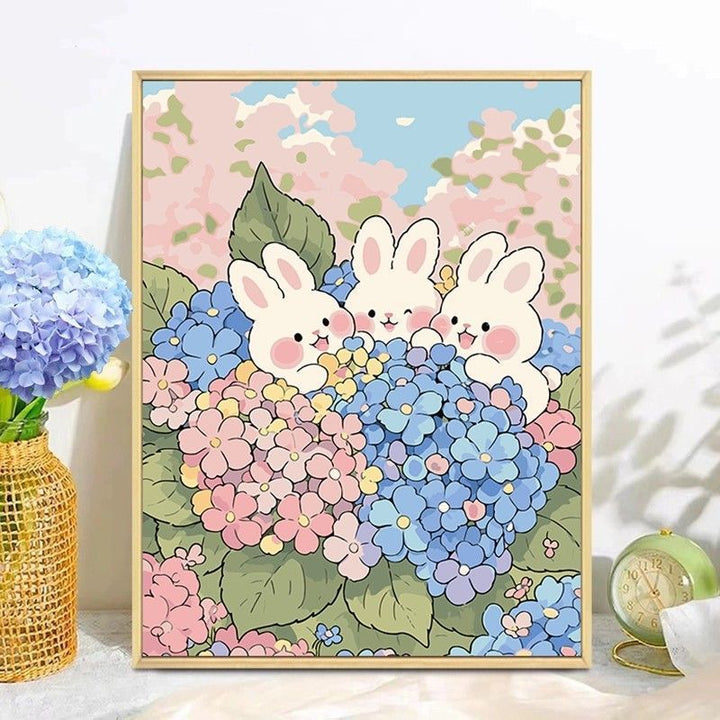 Playful Bunny Themed Wall Art Stornfield