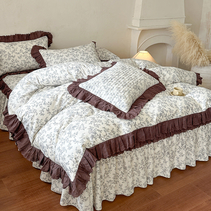 Floral Print Bedspread Set