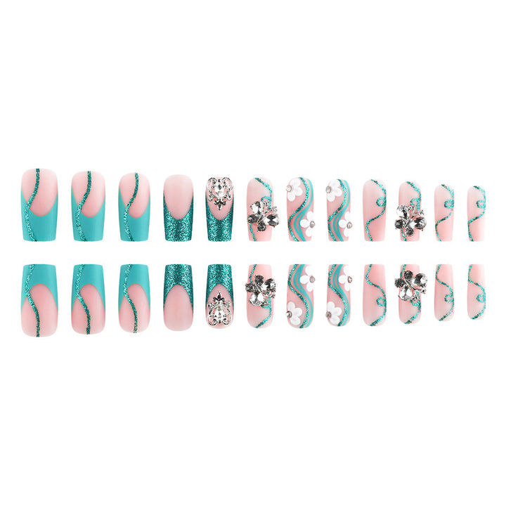 Luxury Crystal-Embellished Press-On Nails Stornfield