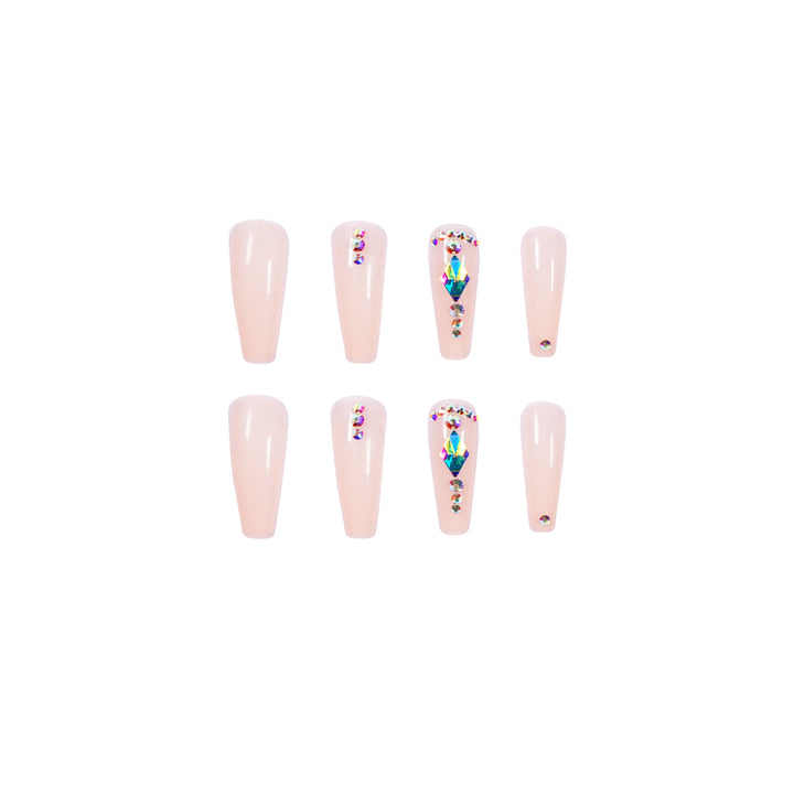 Glamorous nail extensions with rhinestone embellishments Stornfield